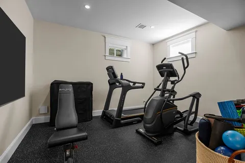 a view of a chairs and table in the patio