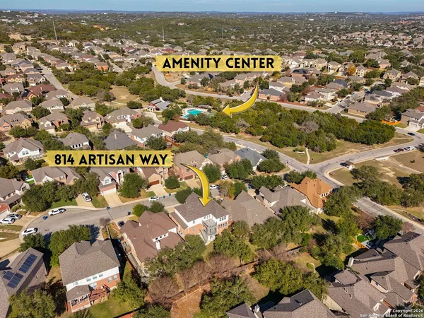 an aerial view of residential building