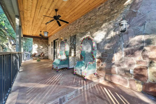 a large room with a couch