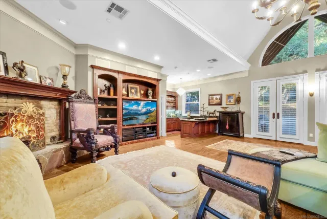 a view of a chairs and table in the garden