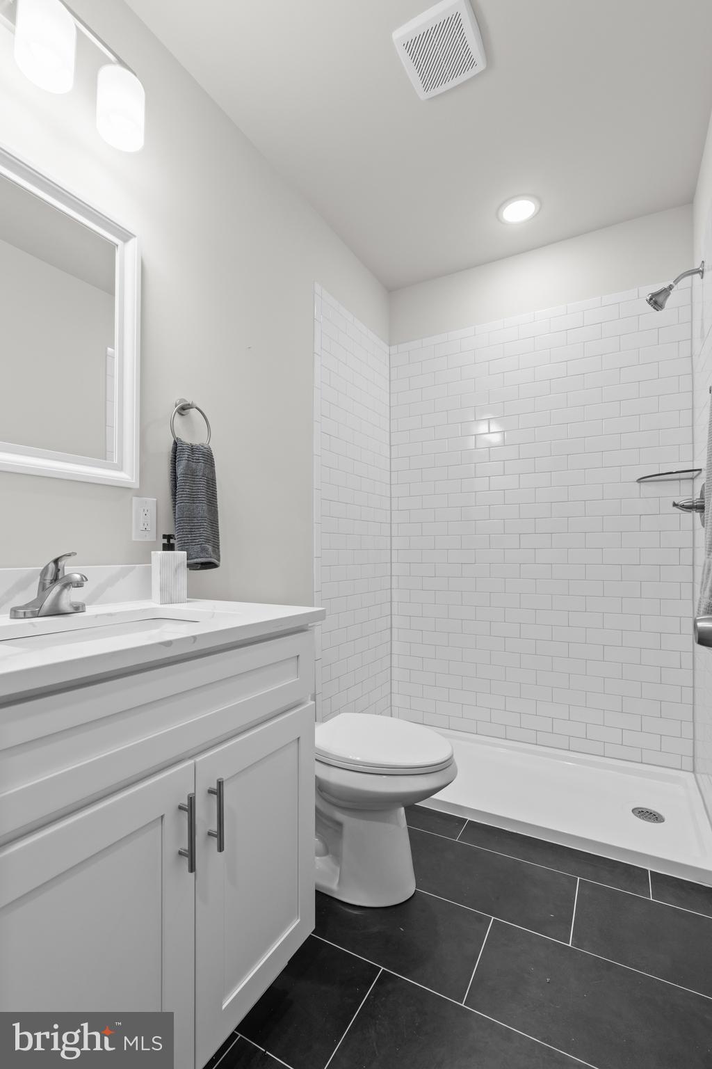 2103 McCulloh Street Baltimore, MD 21217 - Photo 19 of 56 a bathroom with a sink a toilet and shower