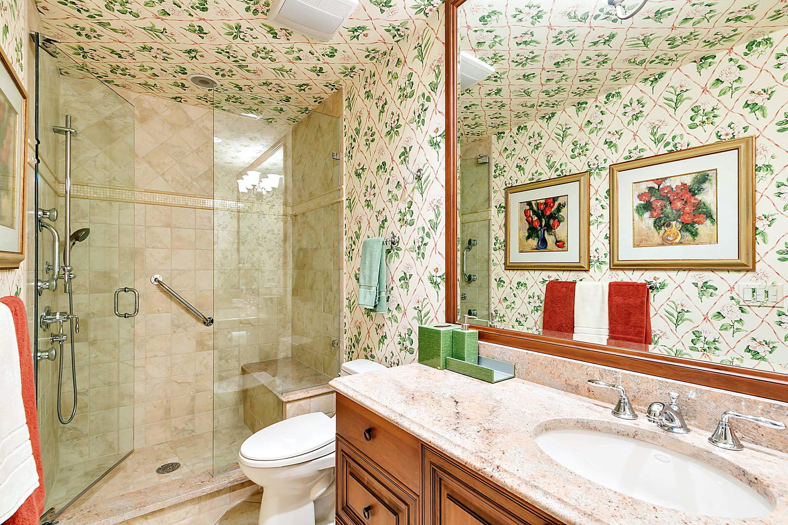 2552 Indian Ridge Court Glenview, IL 60026 - Photo 28 of 45 a bathroom with a granite countertop sink toilet and shower