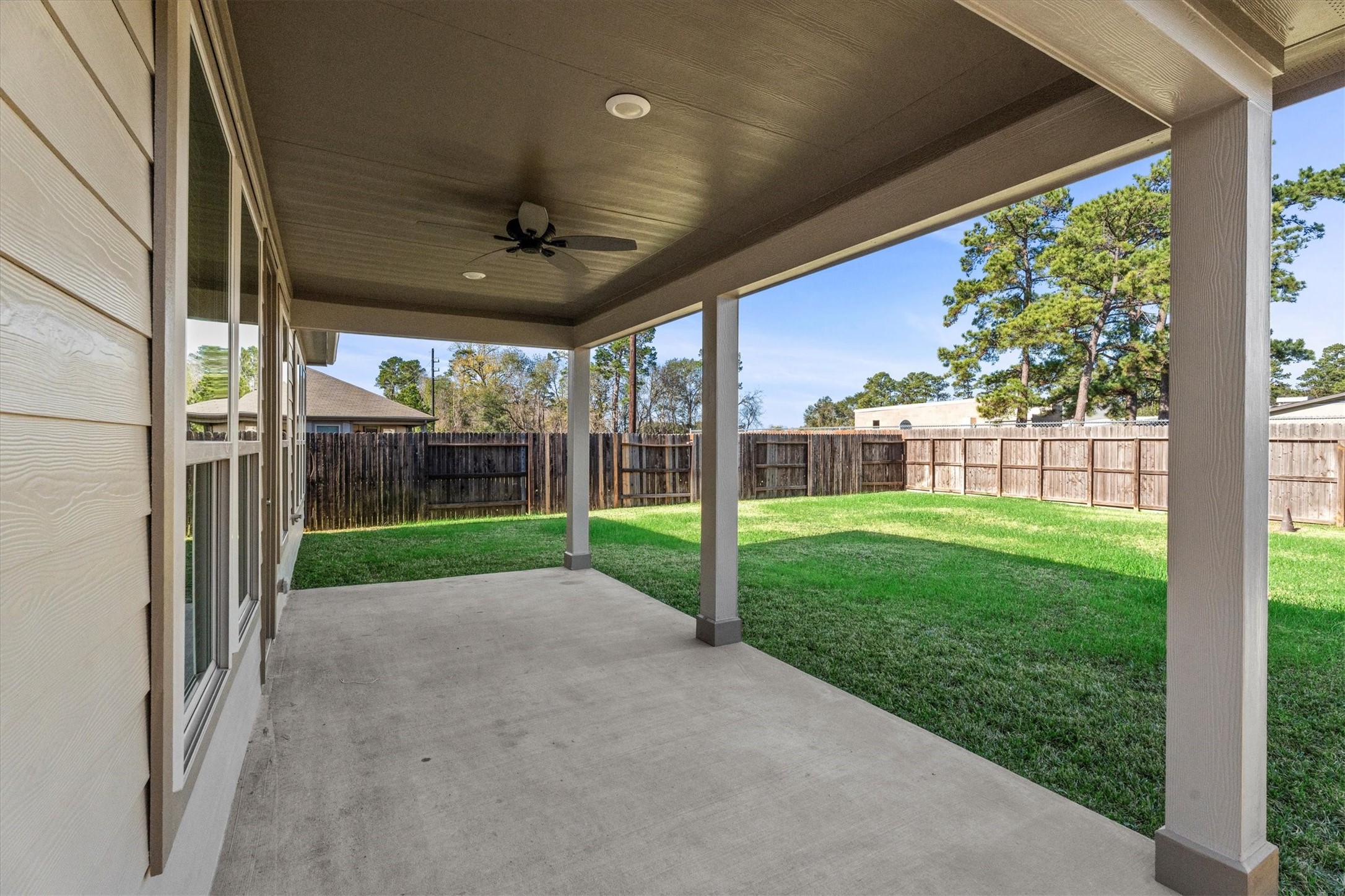 4022 Streambed Trail Houston, TX 77068 - Photo 7 of 32 a view of a backyard with porch