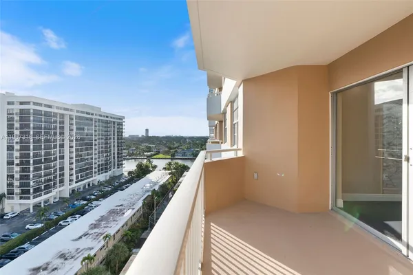 a view of balcony with city view