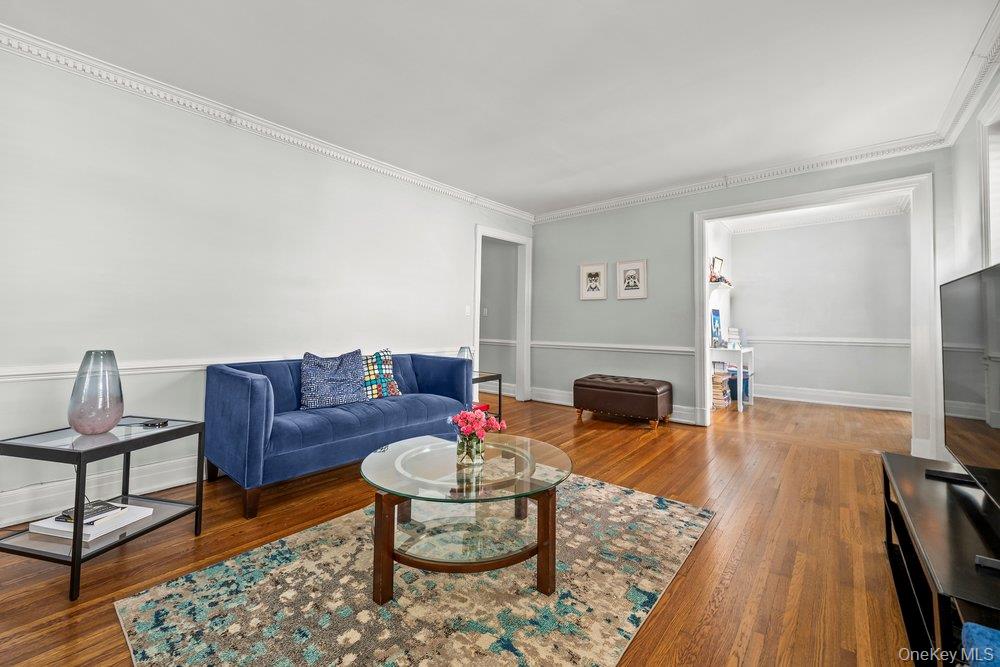 3 Alden Place, Unit 3A Bronxville, NY 10708 - Photo 4 of 22 a living room with furniture and a wooden floor