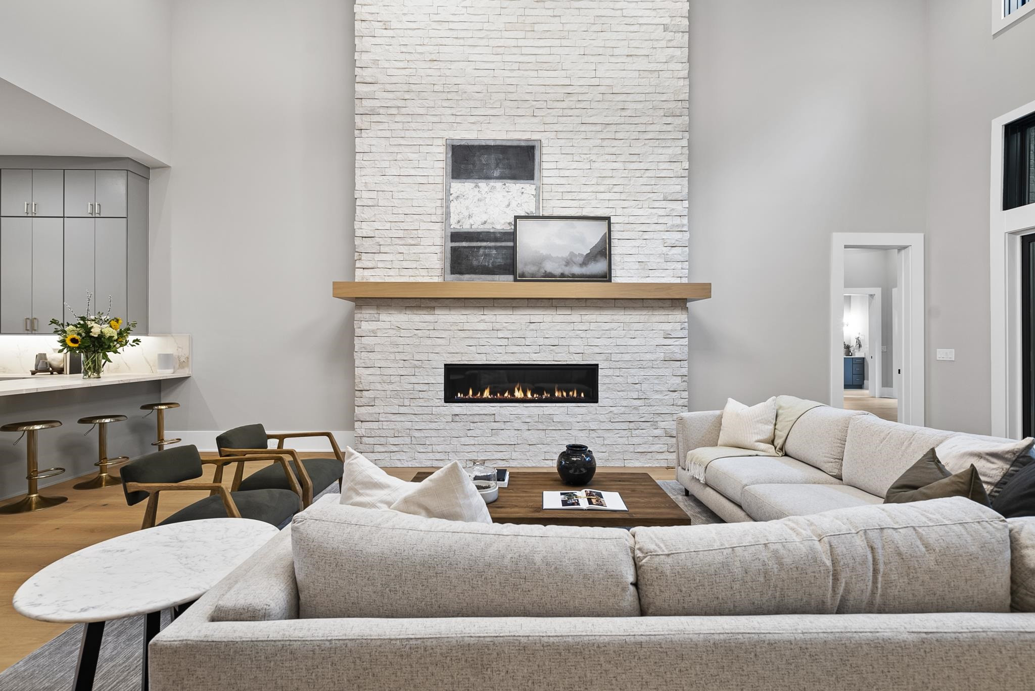 2116 Ridge Road Raleigh, NC 27607 - Photo 21 of 22 a living room with furniture and a fireplace