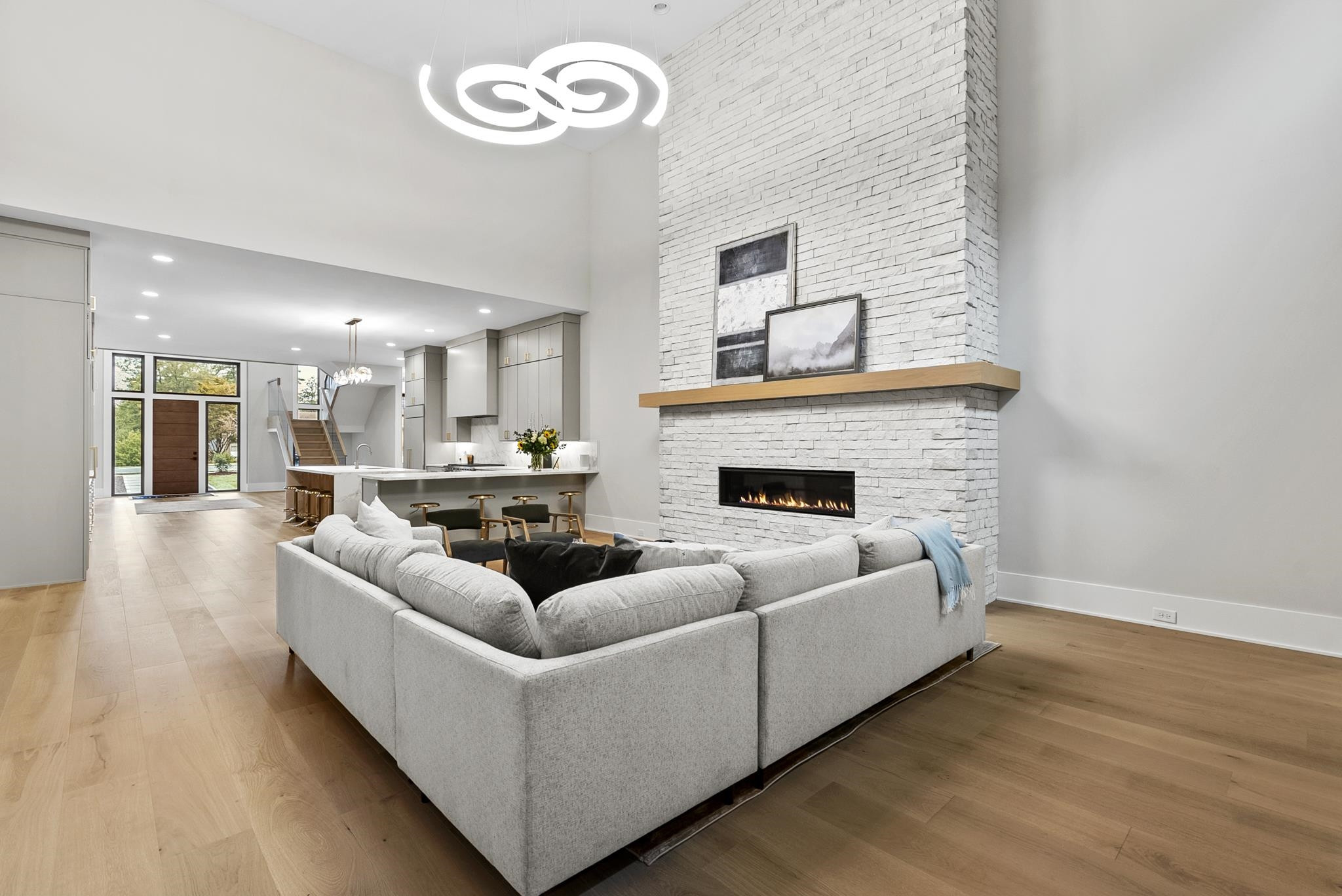 2116 Ridge Road Raleigh, NC 27607 - Photo 22 of 22 a living room with furniture and a fireplace