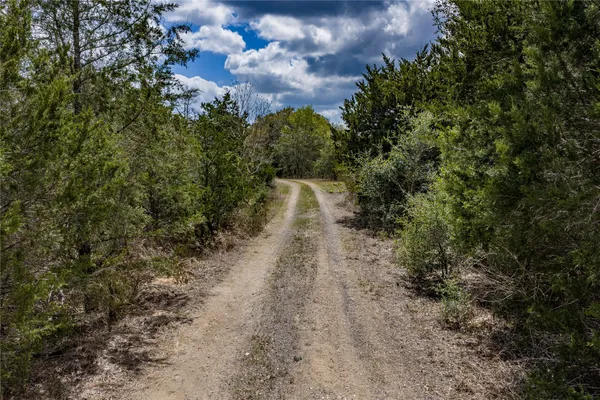 a view of a yard with mountain view