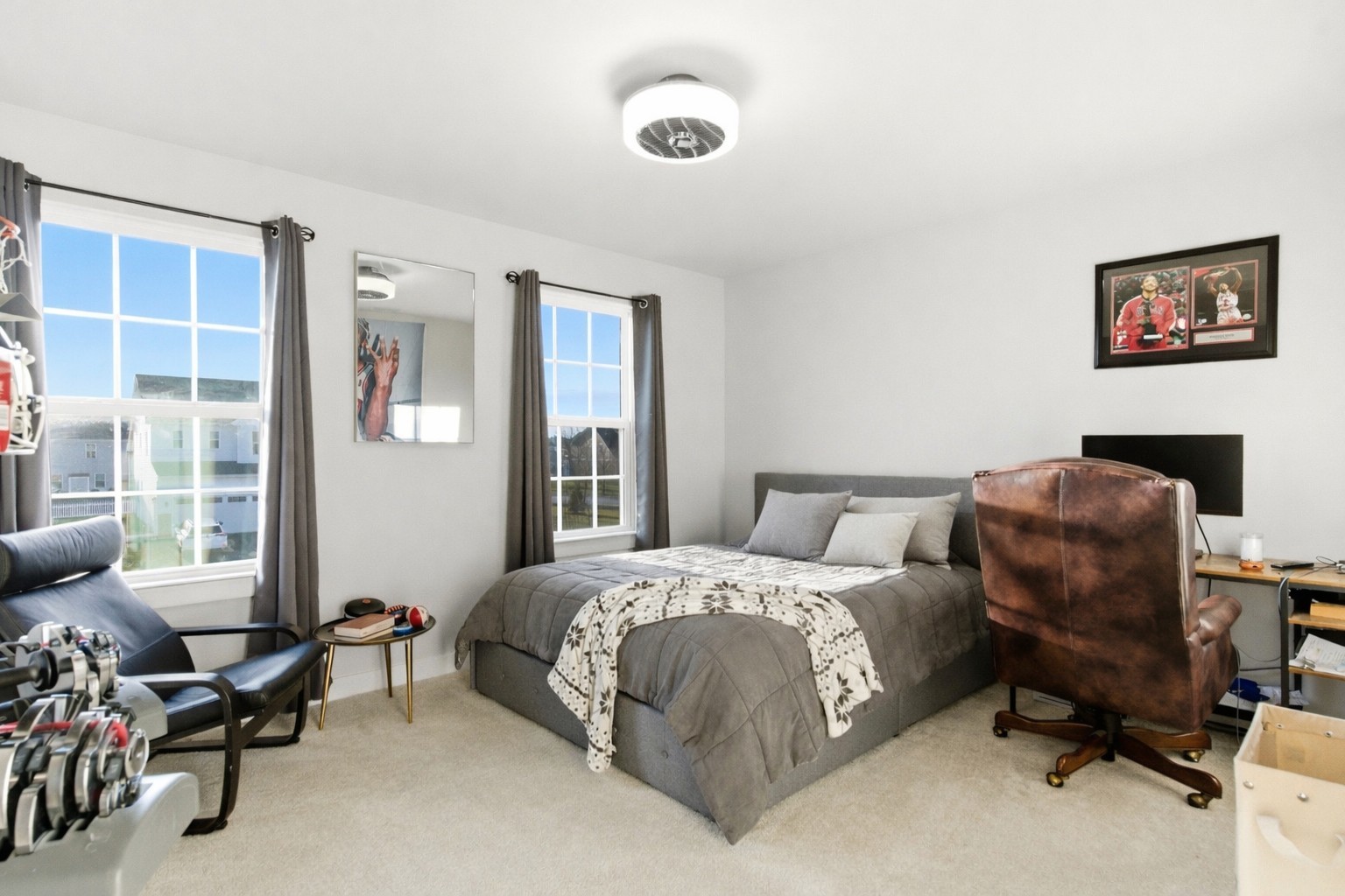 306 Atkinson Drive Sugar Grove, IL 60554 - Photo 27 of 50 a bedroom with a bed and wooden floor