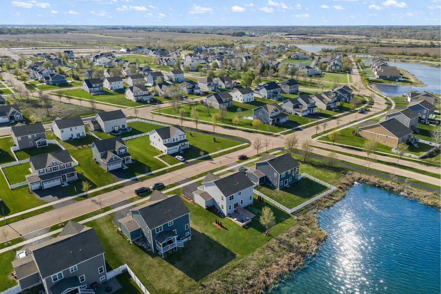 306 Atkinson Drive Sugar Grove, IL 60554 - Photo 50 of 50 an aerial view of residential houses with outdoor space