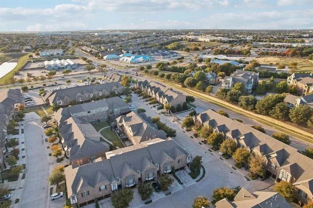 an aerial view of multiple house