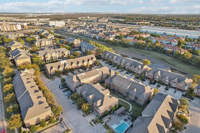 an aerial view of a city