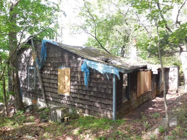 a view of backyard of house