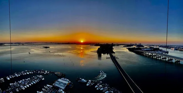 a view of an ocean from a balcony