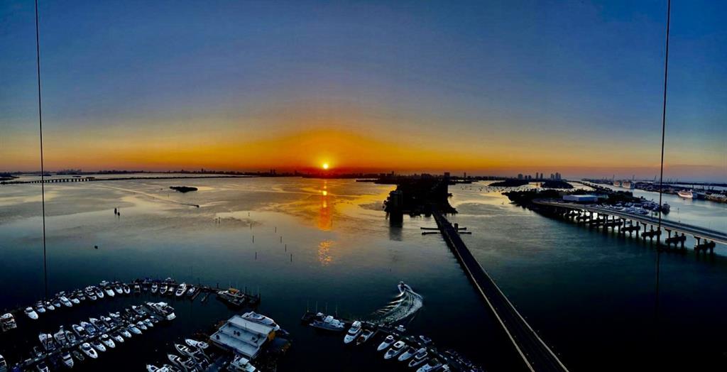 555 Northeast 15th Street, Unit 32C Miami, FL 33132 - Photo 4 of 21 a view of an ocean from a balcony