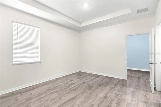 a view of a garage with racks