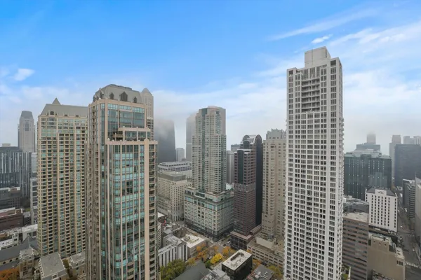 a view of city from balcony