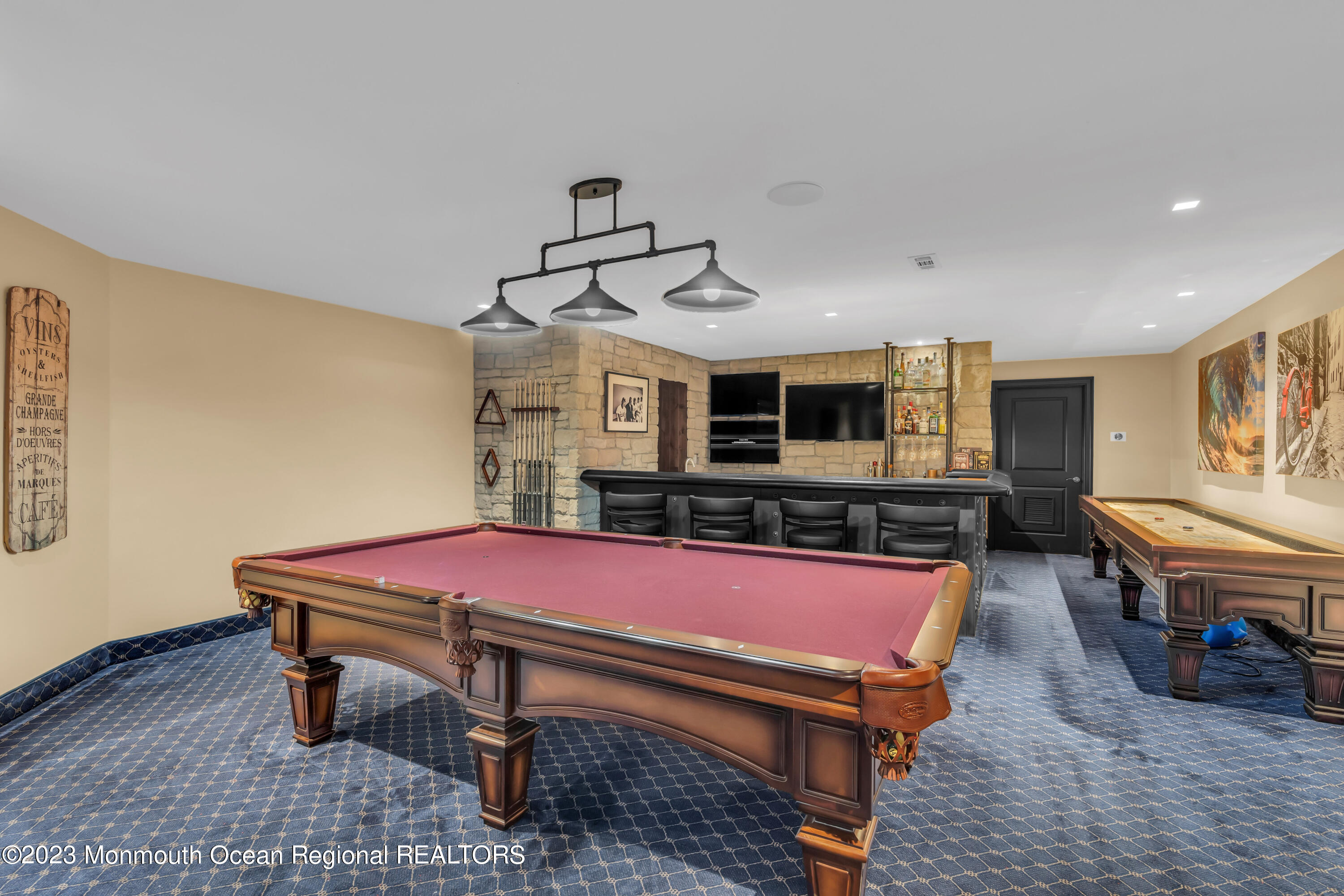 502 Brighton Avenue Spring Lake, NJ 07762 - Photo 56 of 78 a room with furniture pool table wooden floor and windows