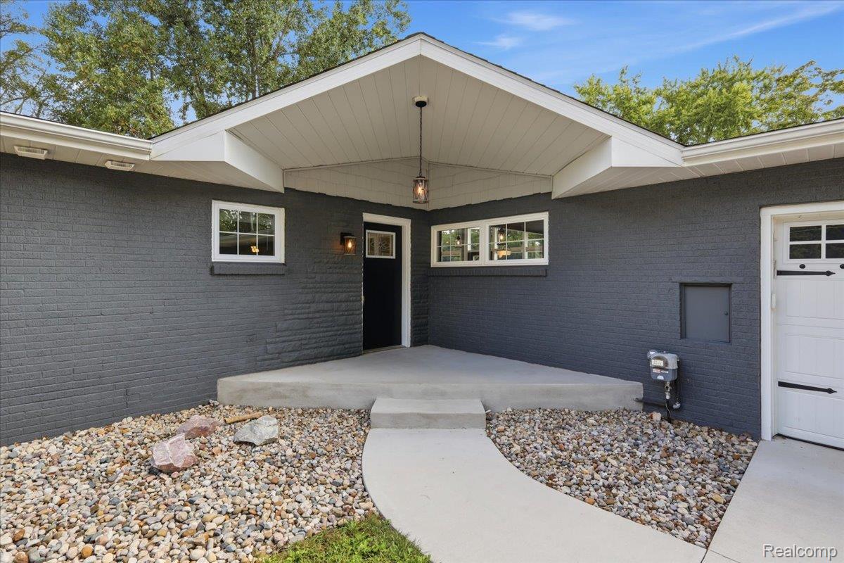 An inviting front porch entrance