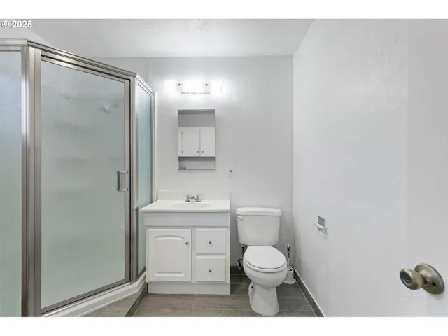 an outdoor space with garden view