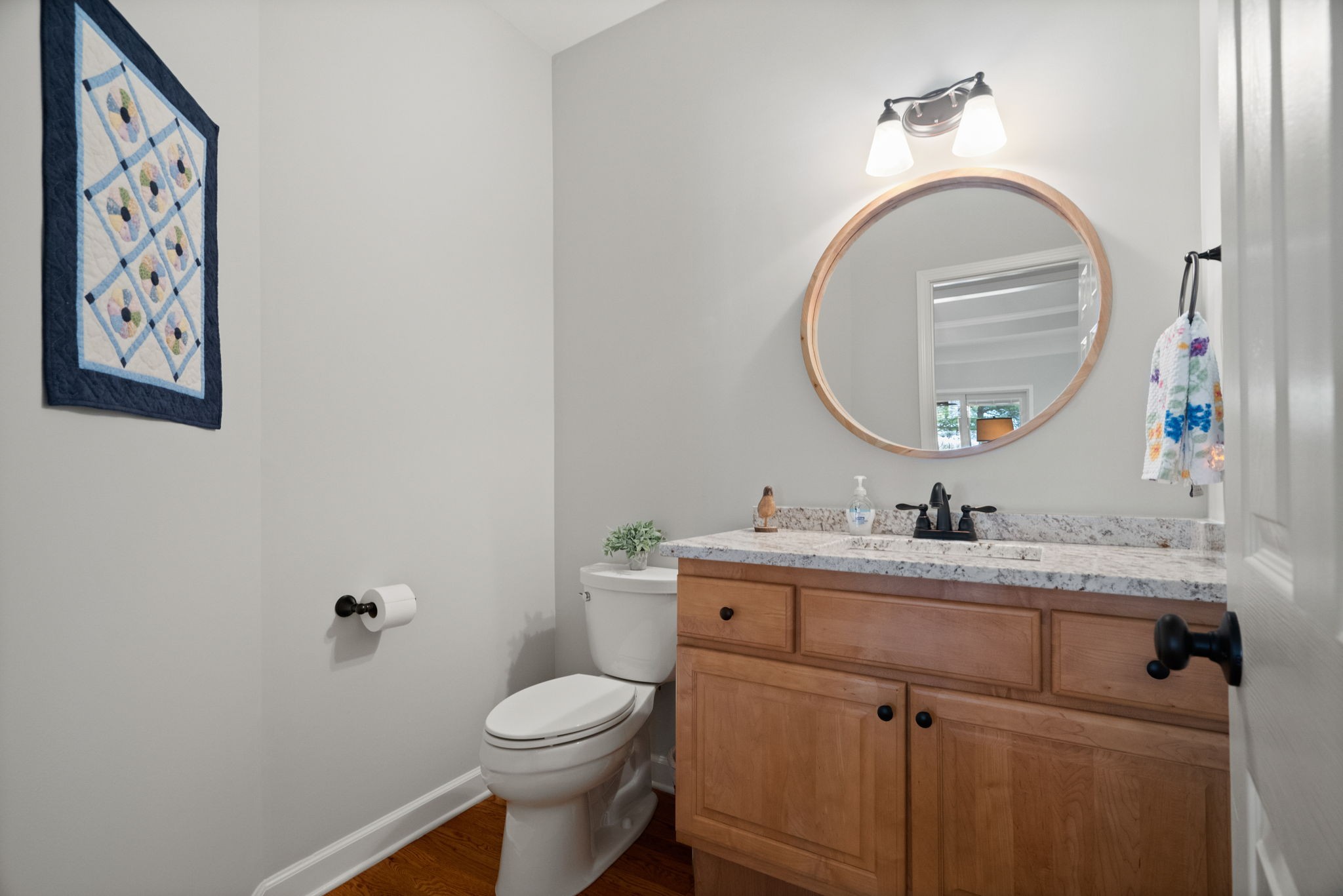 3008 Burts Crossing Springfield, TN 37172 - Photo 12 of 45 a bathroom with a toilet sink vanity and mirror