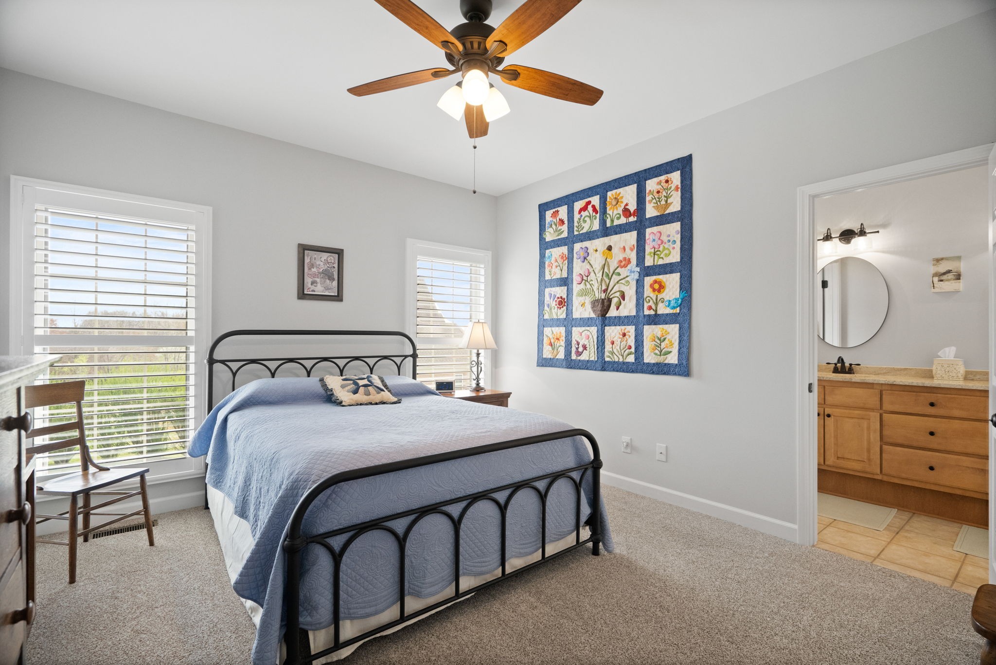 3008 Burts Crossing Springfield, TN 37172 - Photo 24 of 45 a bedroom with a bed and a chandelier