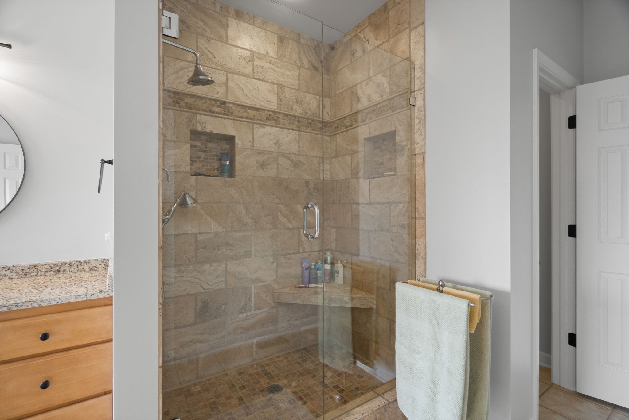 3008 Burts Crossing Springfield, TN 37172 - Photo 29 of 45 a bathroom with a granite countertop shower