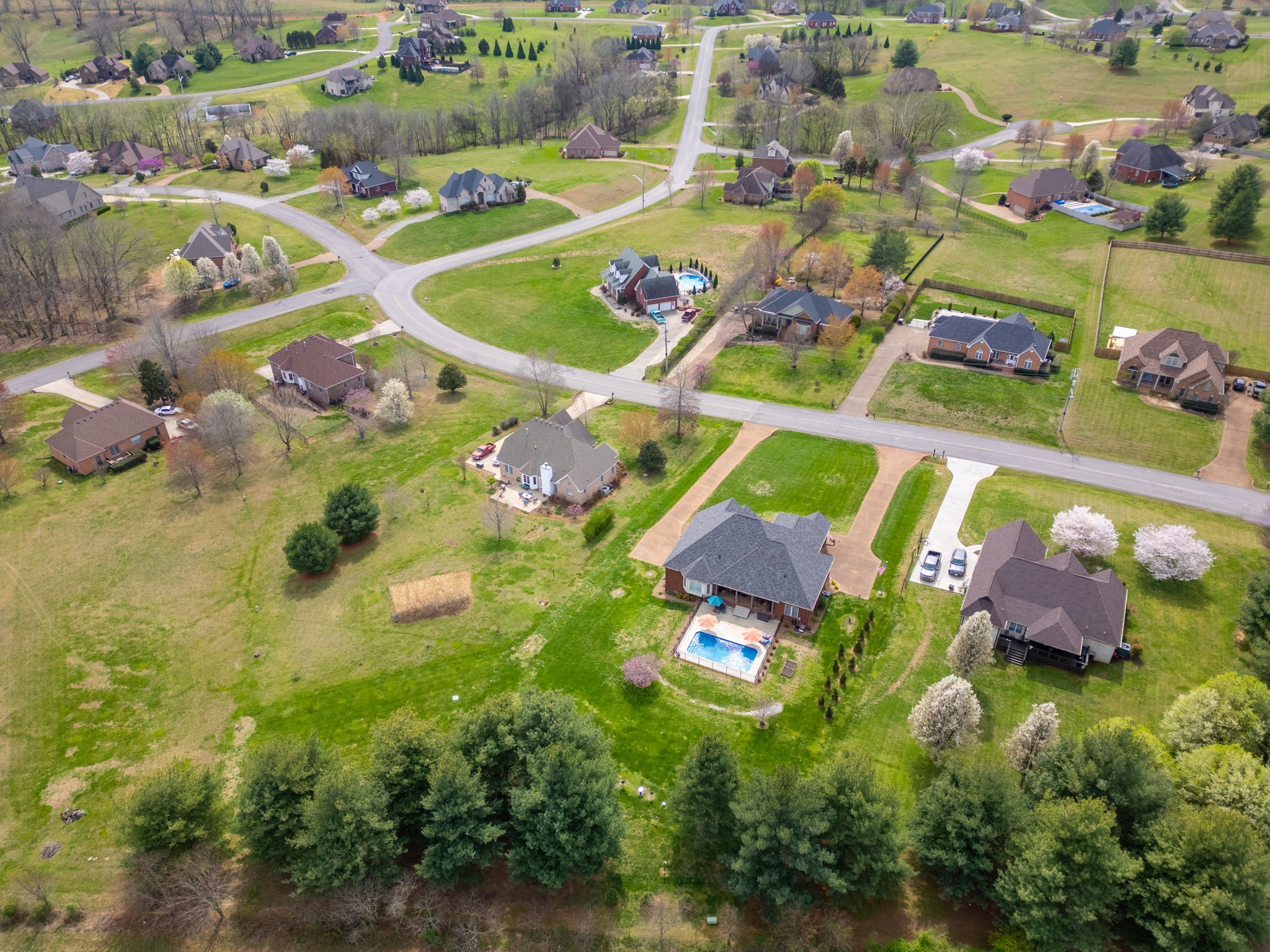 3008 Burts Crossing Springfield, TN 37172 - Photo 45 of 45 an aerial view of residential houses with outdoor space and parking