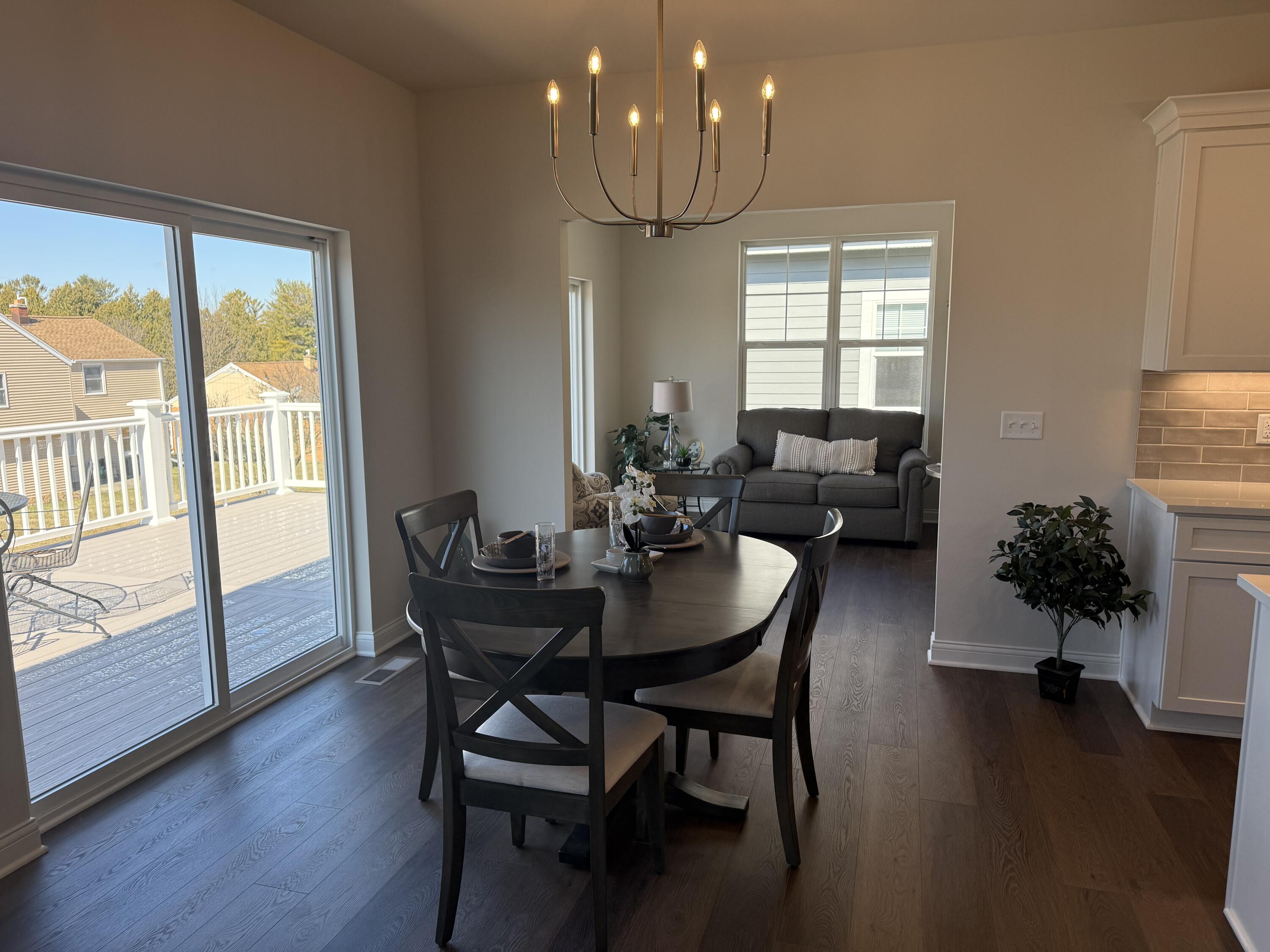 327 Sandy Circle Pewaukee, WI 53072 - Photo 6 of 22 Dining w/Deck Access