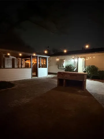 a swimming pool with yard