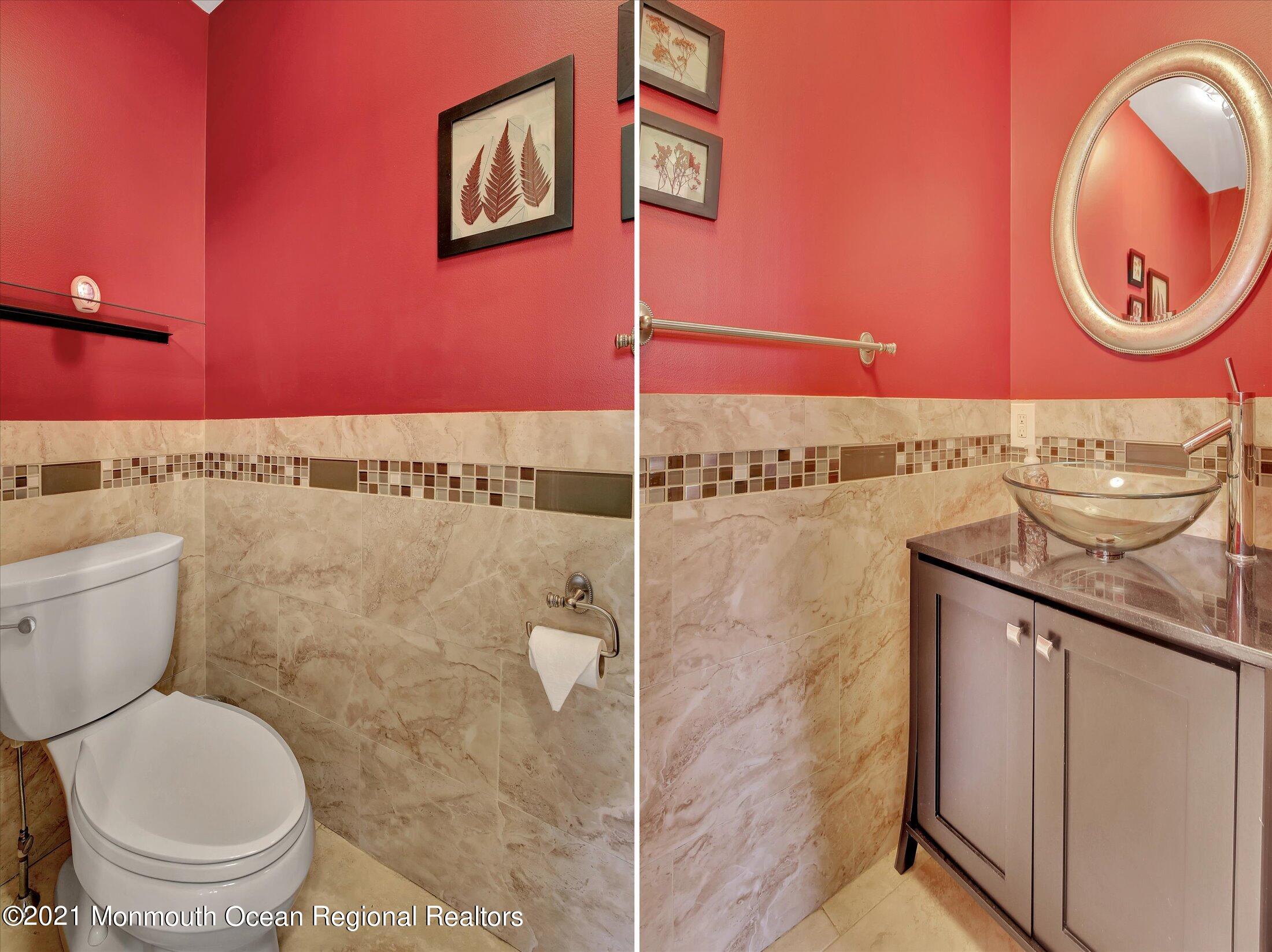 76 Swimming River Road Lincroft, NJ 07738 - Photo 26 of 50 a bathroom with a sink and a mirror