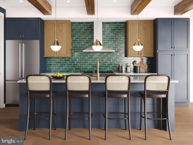 a dining room with chairs