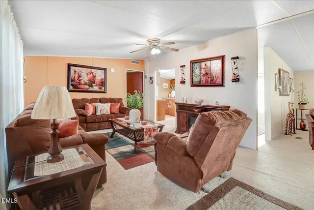 an aerial view of residential houses with outdoor space and river