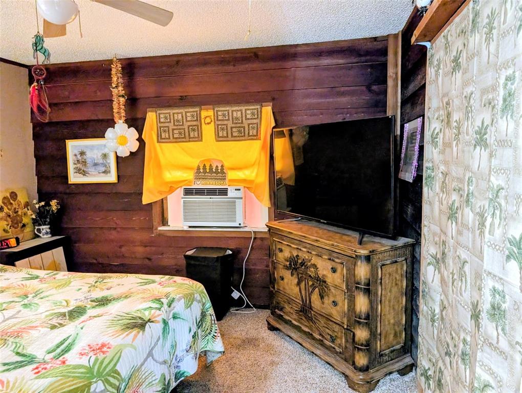 24514 Bonnet Road Astor, FL 32102 - Photo 26 of 37 a bedroom with a bed and flat screen tv