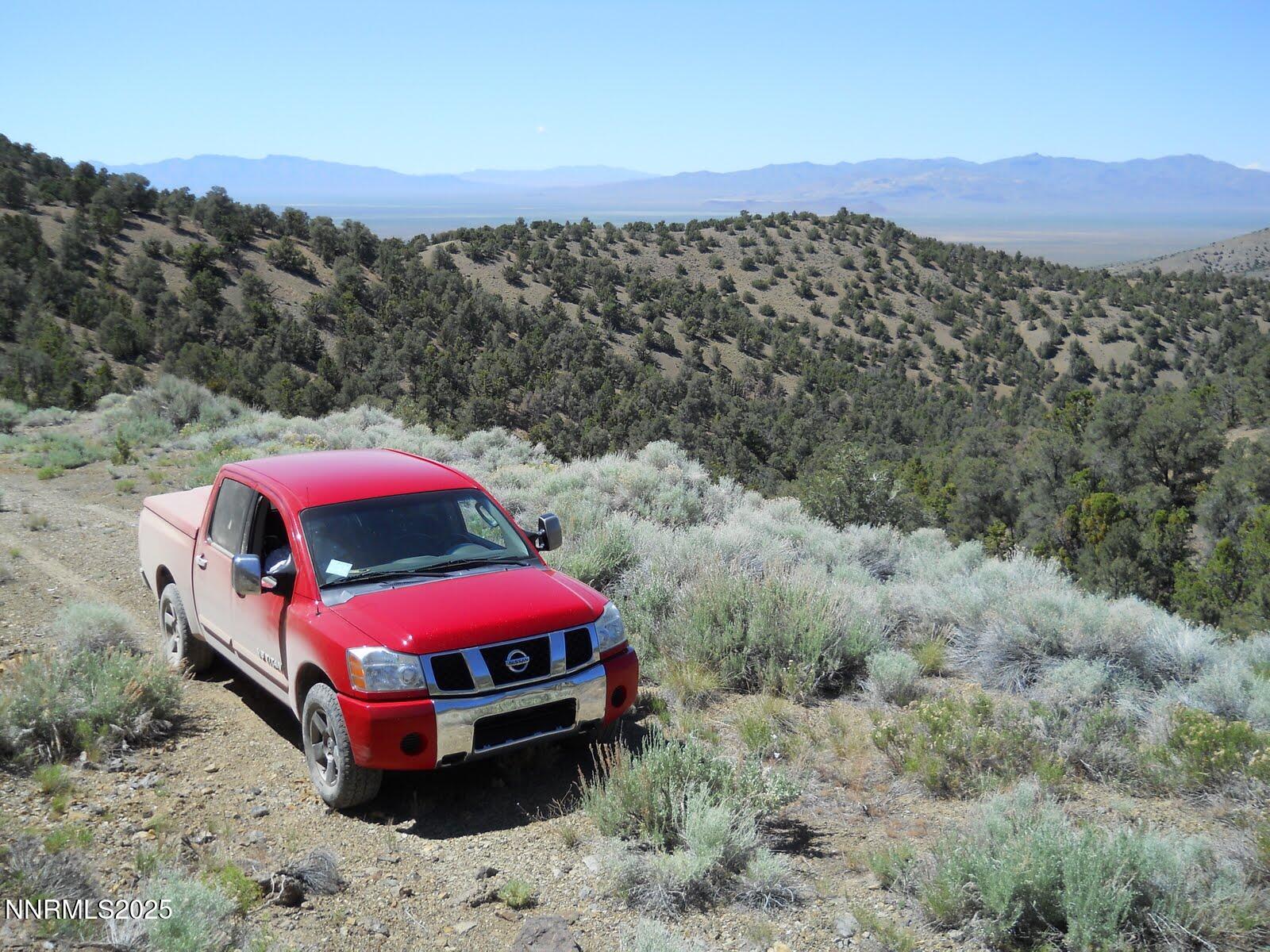 a view of a yard with a table
