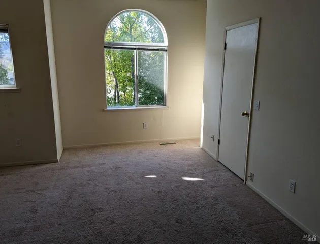 an empty room with a window