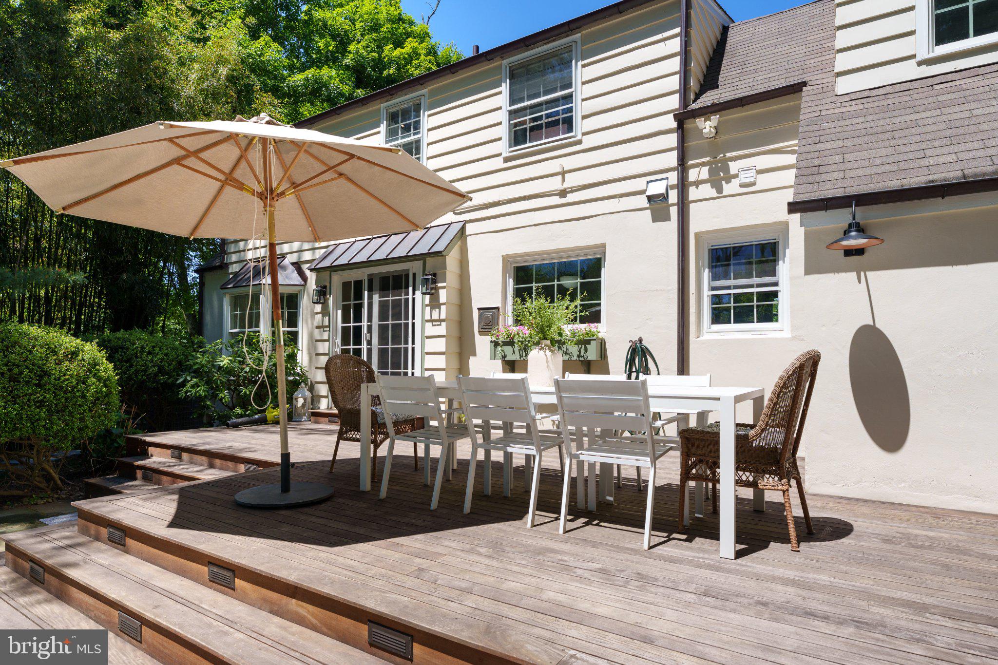 528 Mercer Road Princeton, NJ 08540 - Photo 31 of 43 Sunny patio retreat with lush greenery.