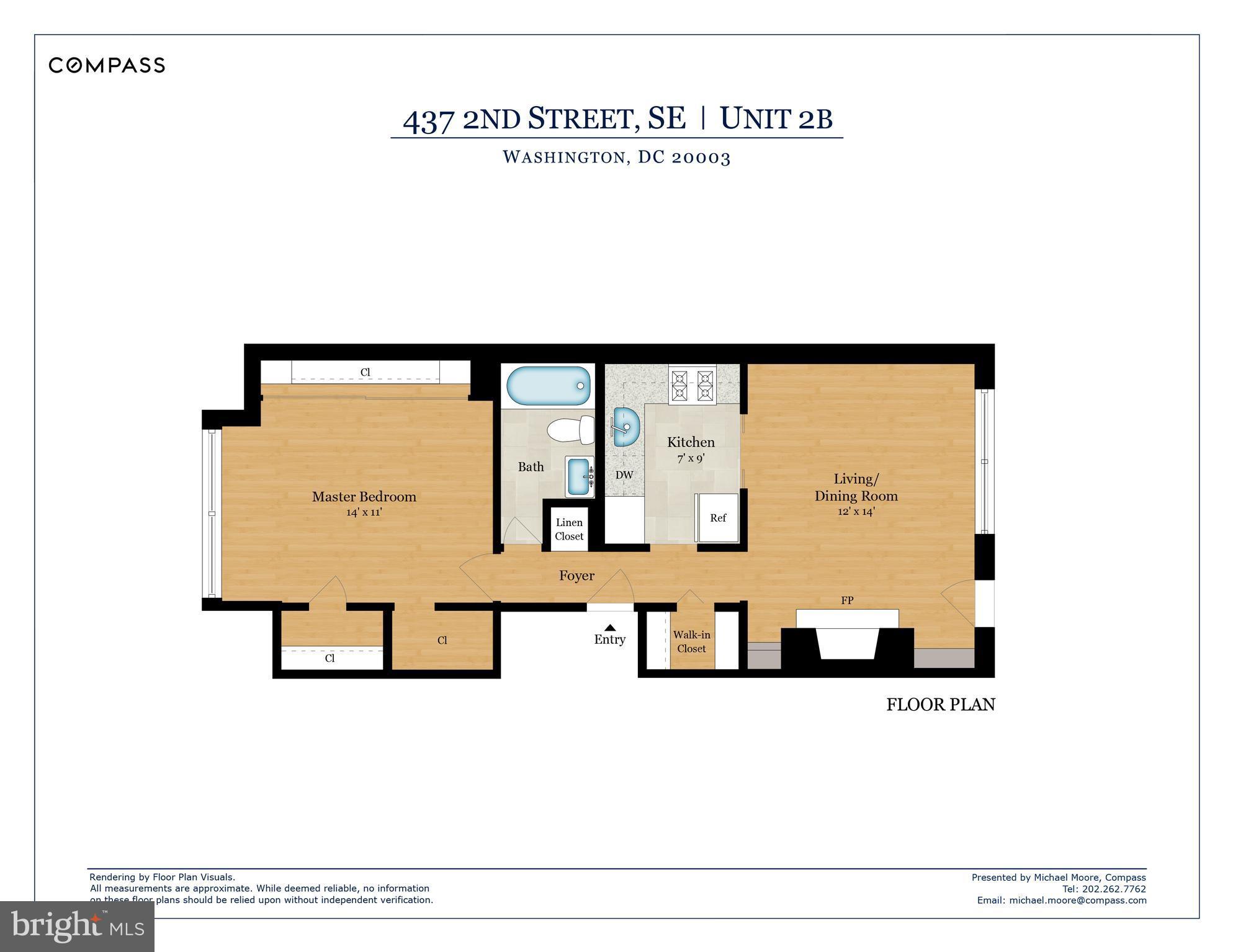 437 2nd Street Southeast, Unit 2B Washington, DC 20003 - Photo 20 of 20 a picture of a floor plan