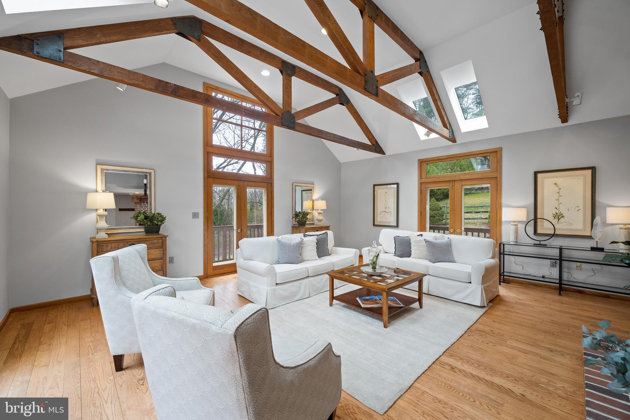 734 Brooke Road Wayne, PA 19087 - Photo 9 of 50 Superb elevated ceilings with beams and skylights