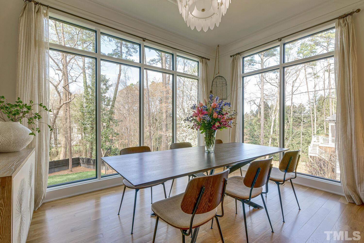 3521 Blue Ridge Road Raleigh, NC 27612 - Photo 28 of 100 a view of a dining room with furniture and wooden floor