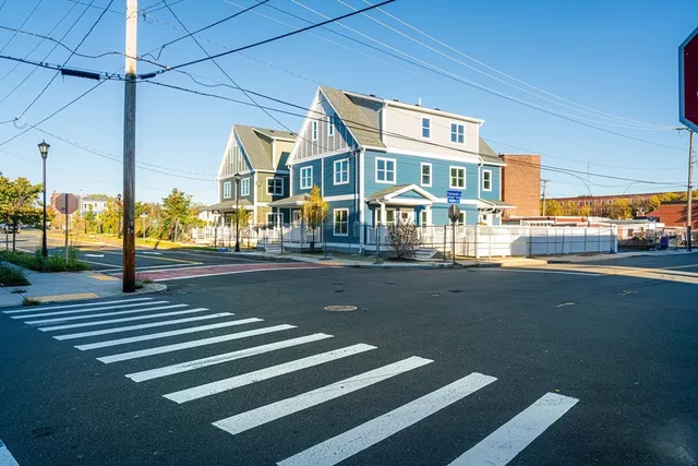 a front view of a building
