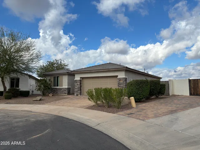 a view of a house with a patio