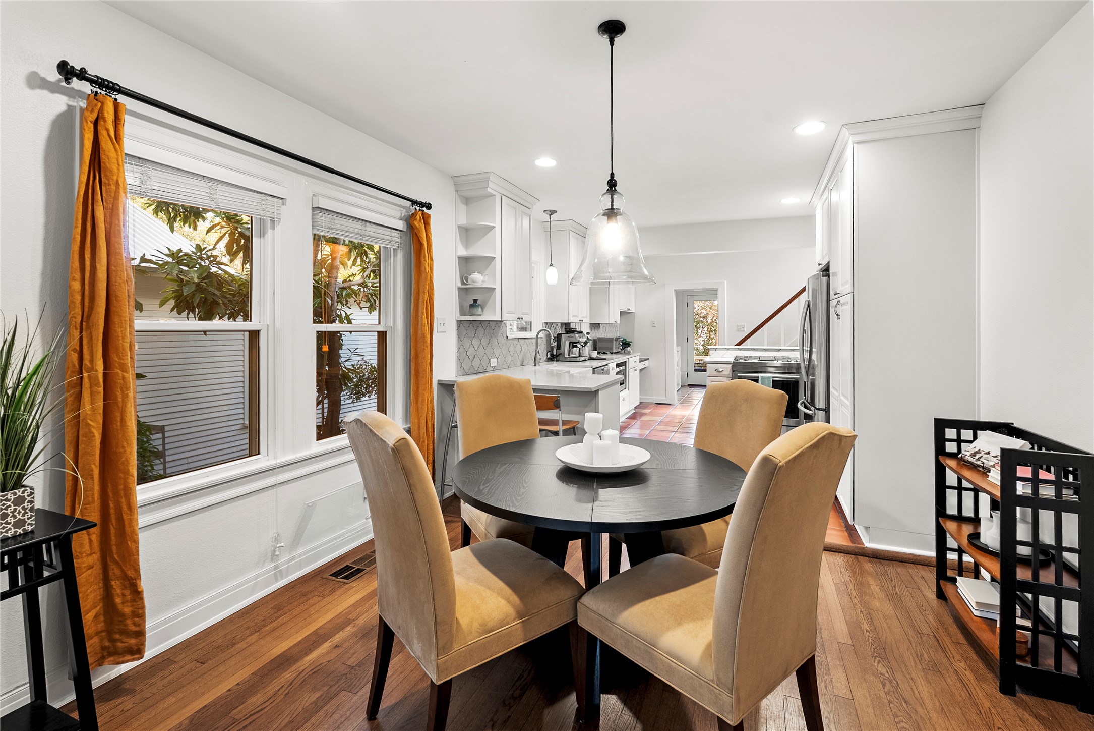 1507 Newning Avenue Austin, TX 78704 - Photo 6 of 37 Dining space with recessed lighting and light wood finished floors