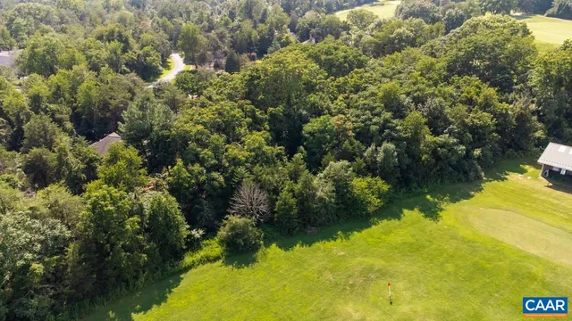 a view of a lush green hillside and a yard