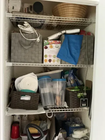 a close view of water heater room