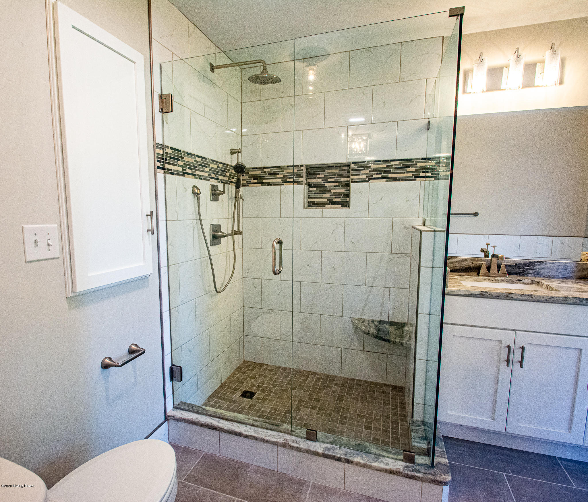 13904 Rutland Road Goshen, KY 40026 - Photo 35 of 72 Tiled Shower w/Seamless Glass Doors