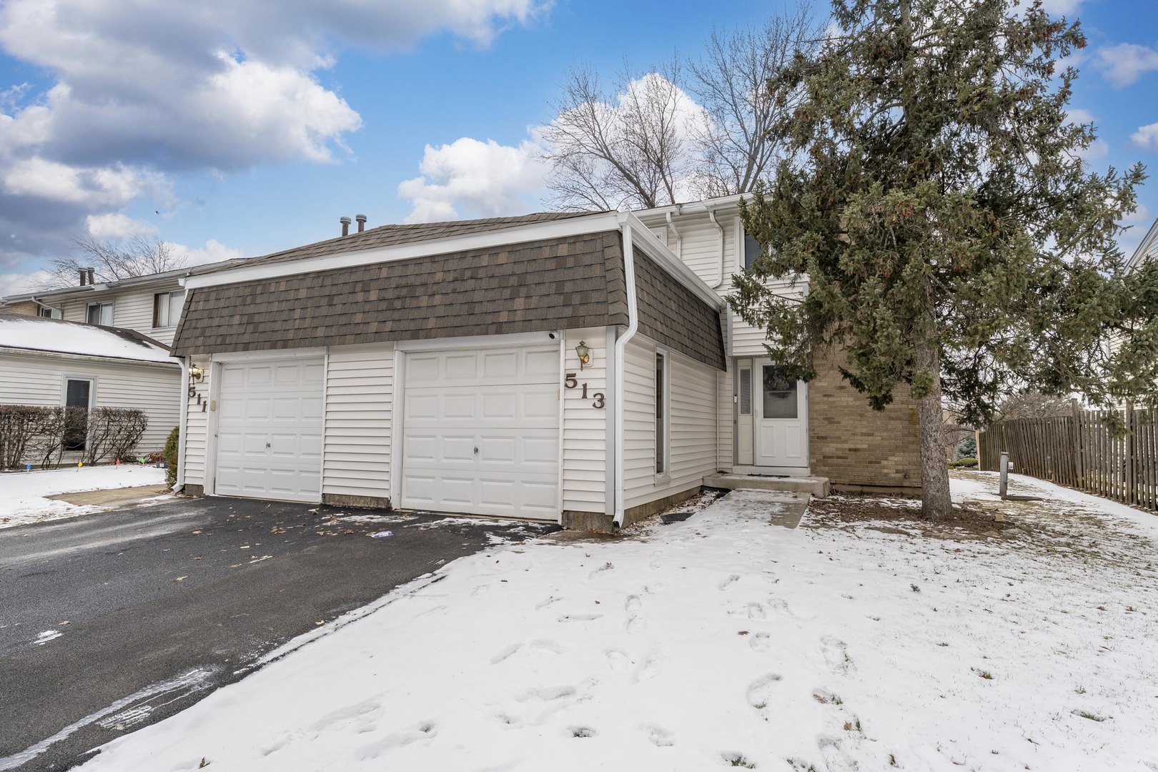 a backyard of a house