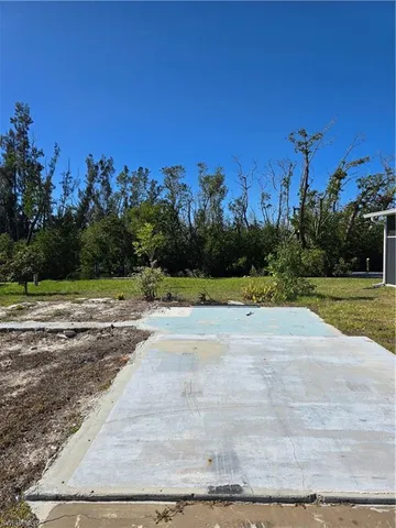 a view of a backyard