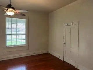 an empty room with a window
