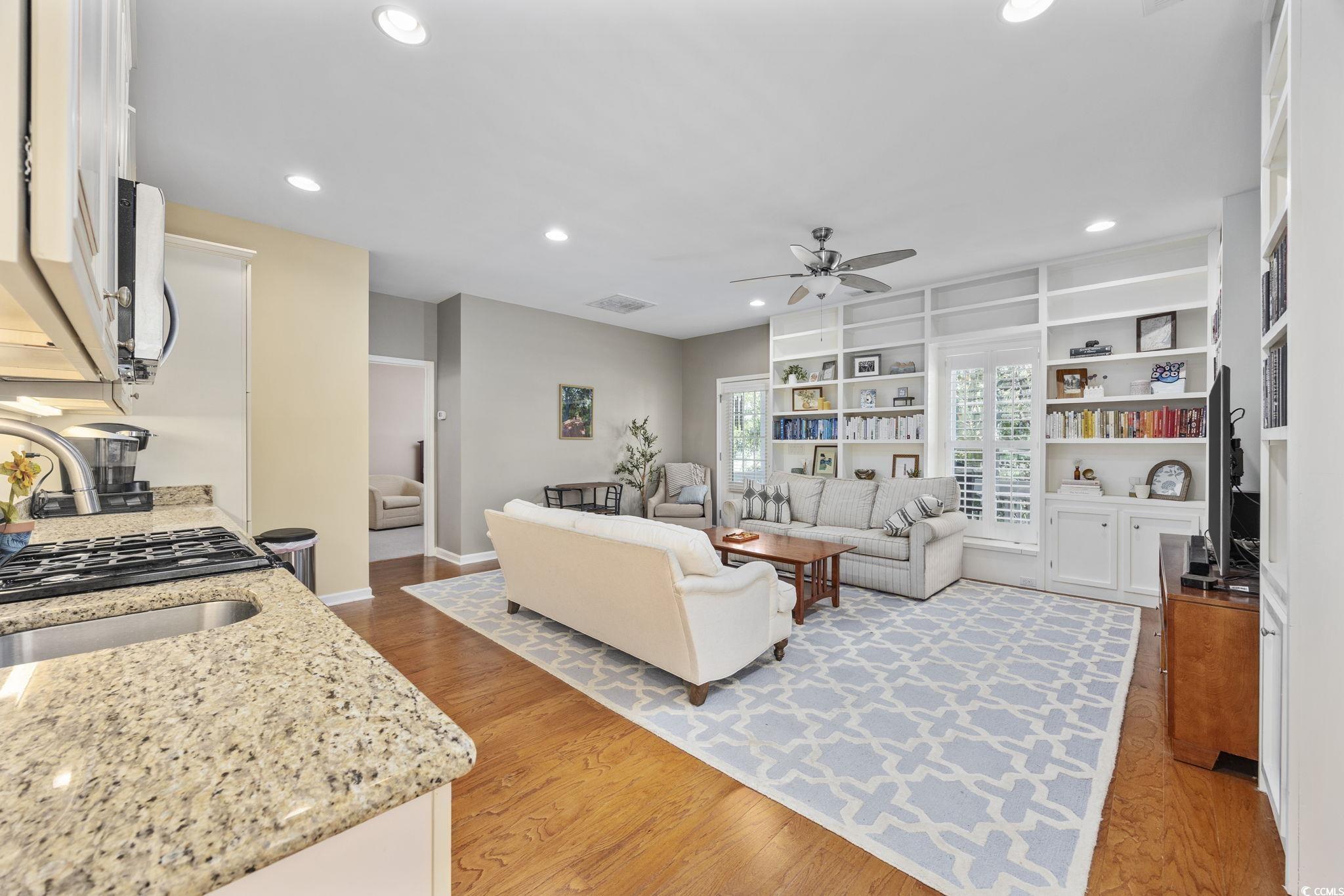175 SummerWind Loop Murrells Inlet, SC 29576 - Photo 25 of 39 Living area featuring a ceiling fan, recessed ligh